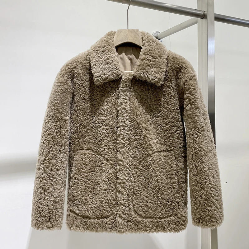 Autumn Womens Winter Fashion Sheep Cut Jacket Mens True Cotton Fur Coat Mens Thick Warm Casual Coat 1404 241112