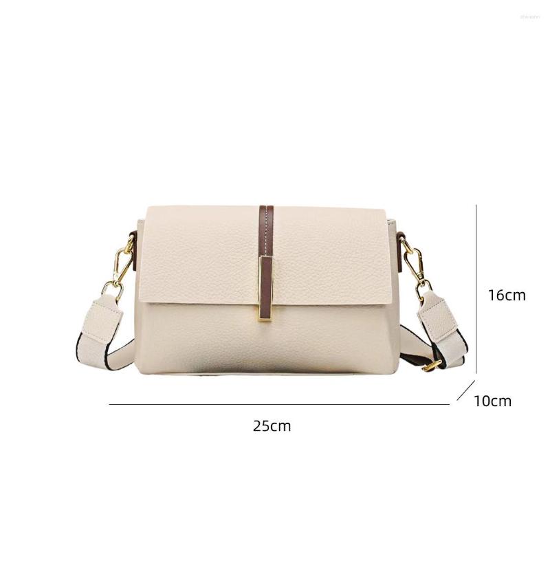 Bag T Pattern First Layer Cowhide Small Square 2024 Fashion Western Style Women's Trendy Crossbody Shoulder 8571