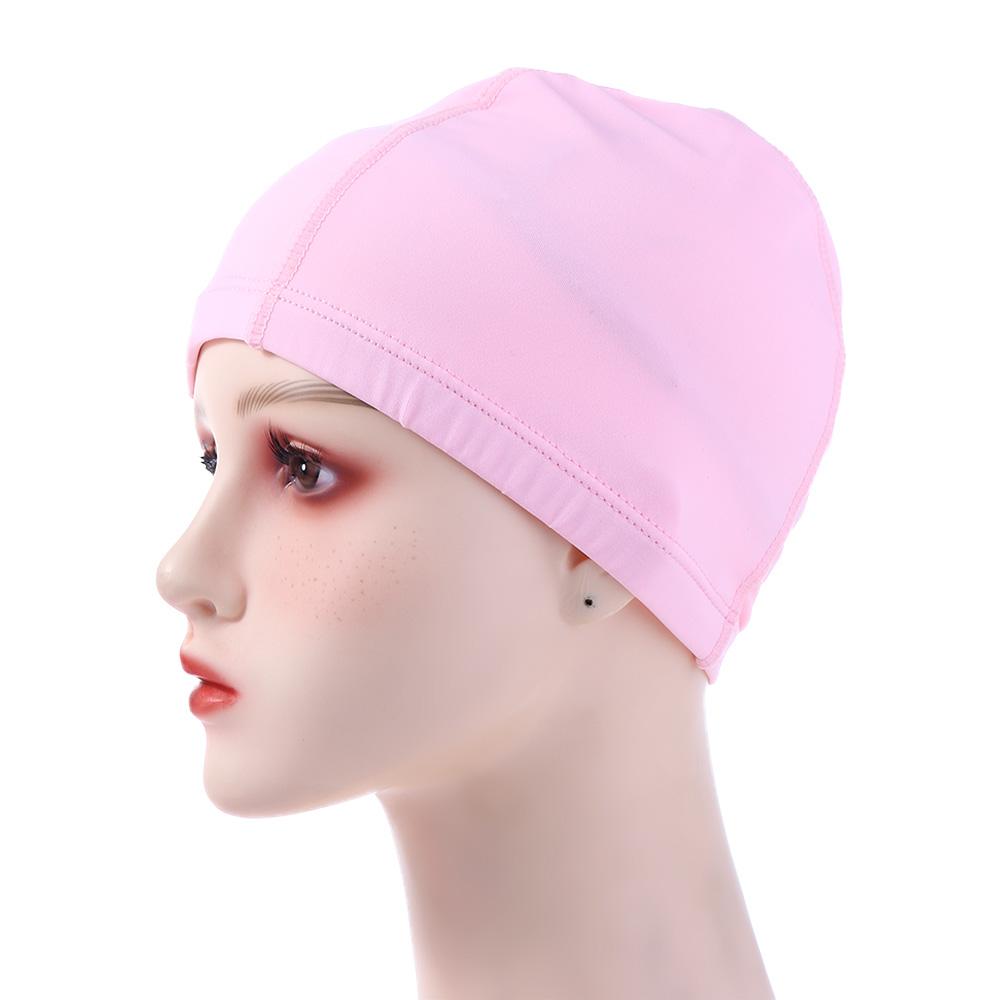 Adults Men Color Solid Women Turban Water Sport Ultrathin Protect Ears Swimming Cap ddmysmile Bathing Caps Pool Hat Swimming Hat Smile
