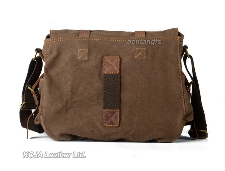 Smith +Genuine Leather Men Messenger Canvas Shoulder Men Crossbody Sg Casual Bag Satchel Canvas