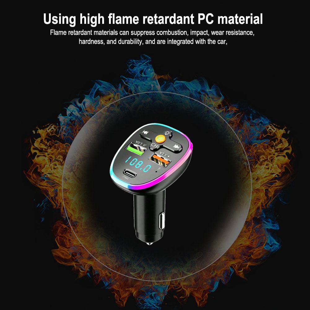 Mp3 Er Bluetooth Car 5.0 Fm Transmitter Handsfree Adapter Disk Usb Car Modulator With Charge Mic Radio Quick U ddmysmile Bui I4j0 Smile