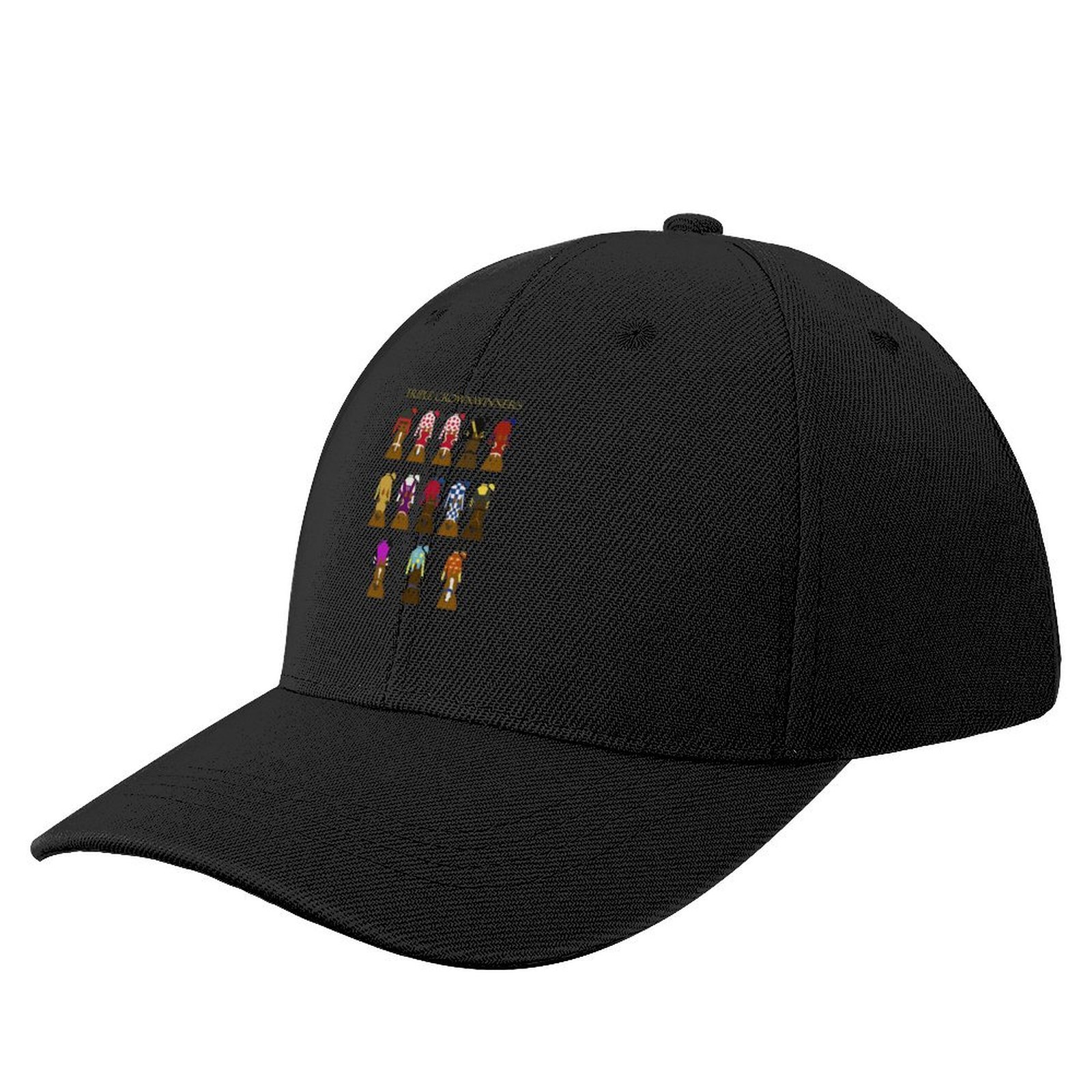 Horse Racing Triple Winners Crown 1919-2018 Baseball Cap black Golf Hat Man Wild Ball Hat Caps For Men Women's smile