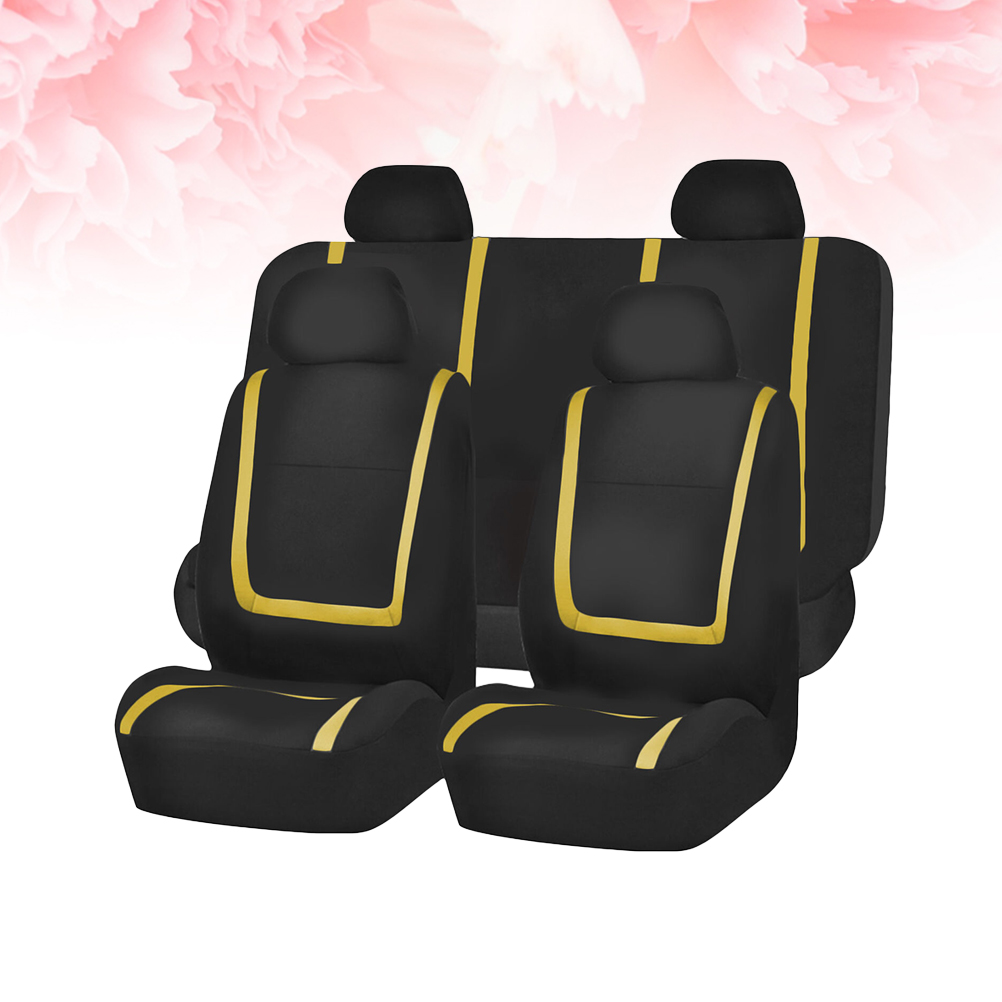 4/9 Cover Car Seat Pcs Auto Saet Pad Cover Thicken Wear Resistant Car Seat Protector Mat Car Interior Accessories A30 smile