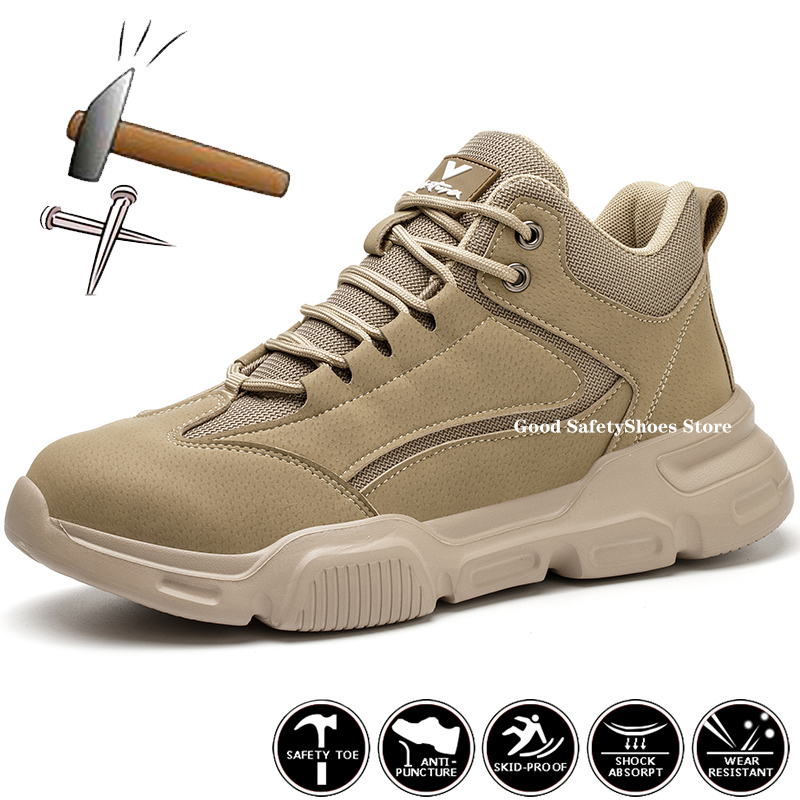 Men Puncture-Proof Women Shoes With New Steel Toe Sneakers Lightweight Indestructible Work Safety Boots Male e621