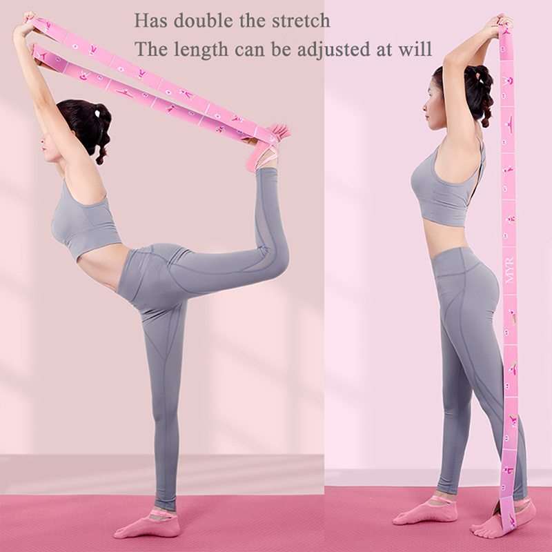 Yoga Grid 11 Multi-Segment Resistance Band Beginner Dance Pilates Auxiliary Stretching Belt Adult Latin Training Elastic Bands smile