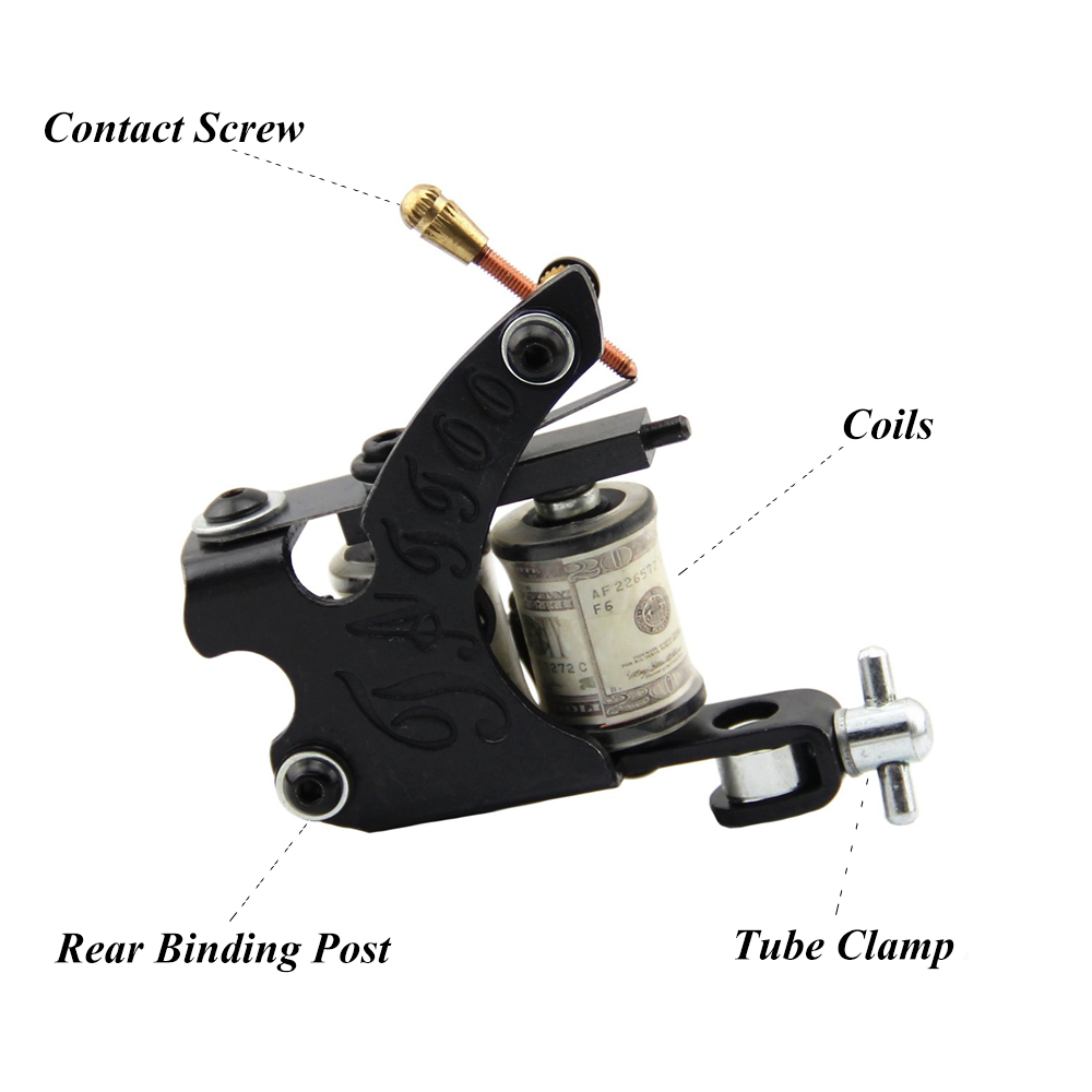 Tattoo Beginner Kit Complete Hines Coil Tattoo Hine ddmysmile Power Supply Grips Body Art Tools Set Permanent Makeup Tattoo Set Smile