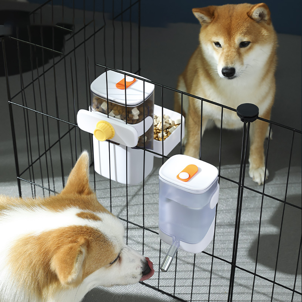 Hanging Automatic Pet Food Water Dispenser Pet Feeder and Waterer Cage Cat Food Bowl Dog Feeding Station for Chinchilla Hedgehog