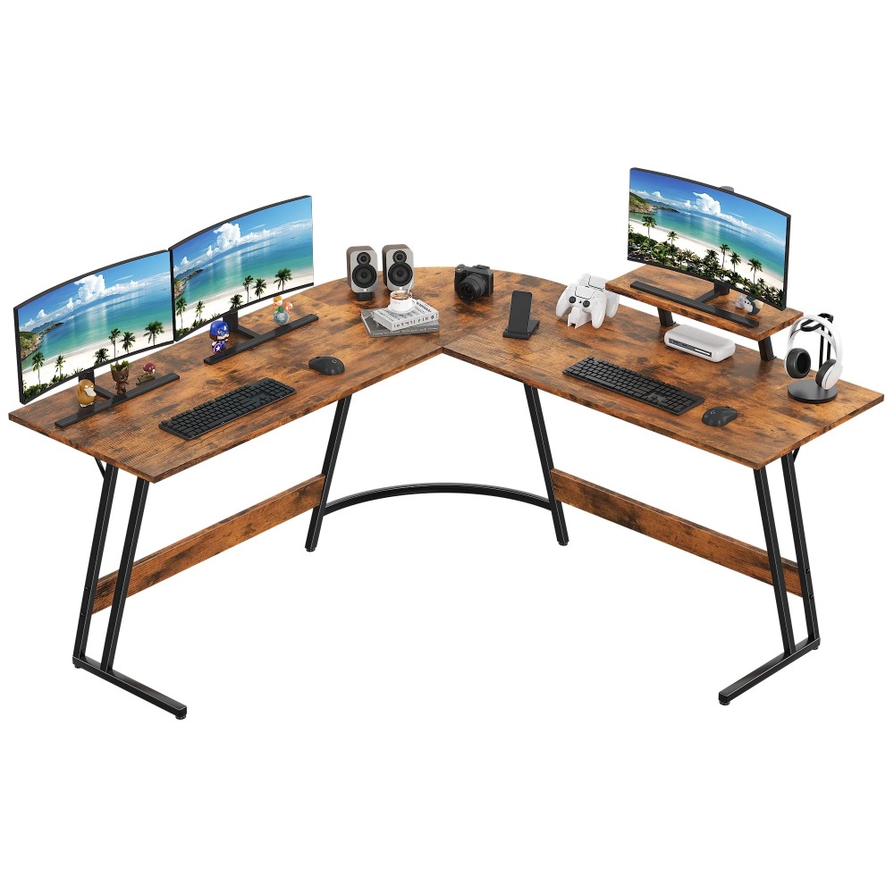 Computer Offices L-Shaped Computer Desk Modern Corner Desk with Small Table Desks Laptop Office Furniture Free Delivery