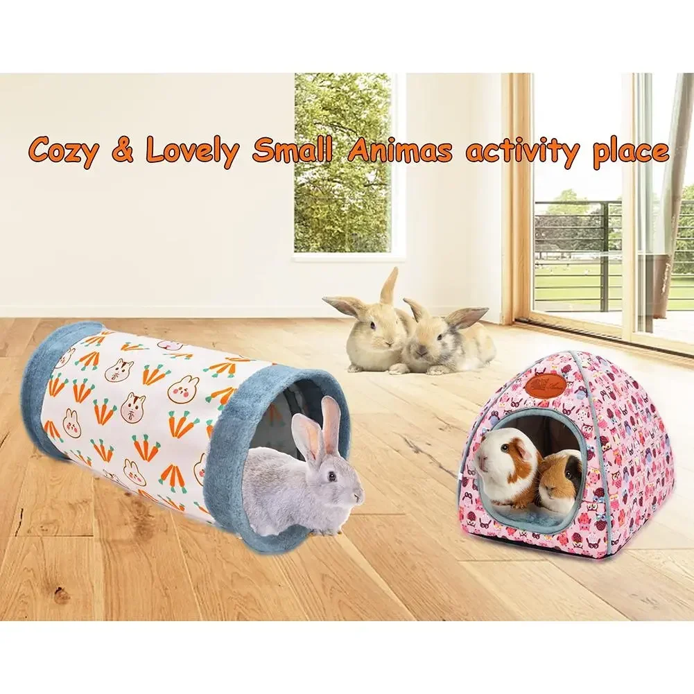Animal Hideaway Small Tunnels Guinea-pig Activity Tunnel-tube Pet Rabbit Hamster Products Hideout Accessoies Toys Bunny