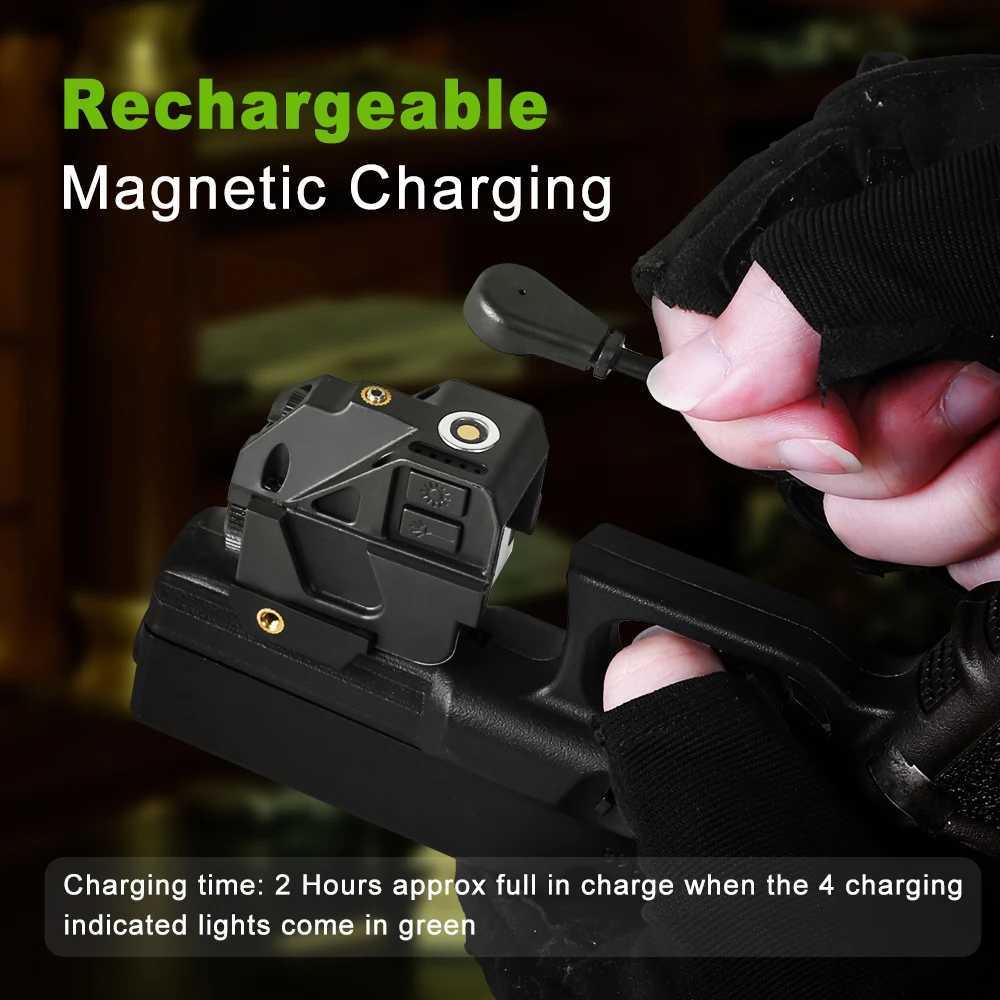 weapon gun Tactical light laser combination red green blue laser gun light charging D flashlight for Picatinny rail W241115862 3