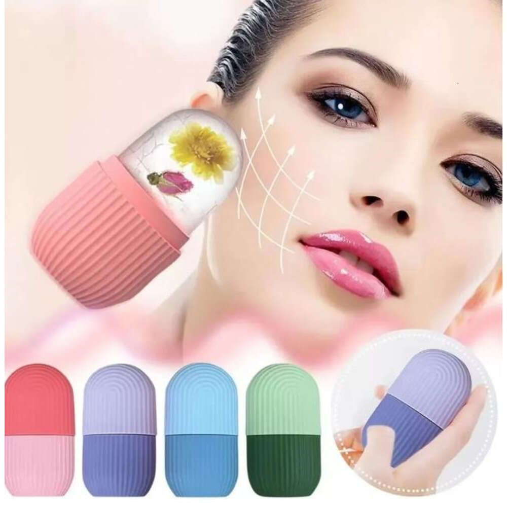 Silicone Skin Care Beauty Lifting Contouring Silicone Ice Cube Trays Ice Globe Ice Balls Face Massager Facial Roller Reduce Acne Masajeador Facial Con