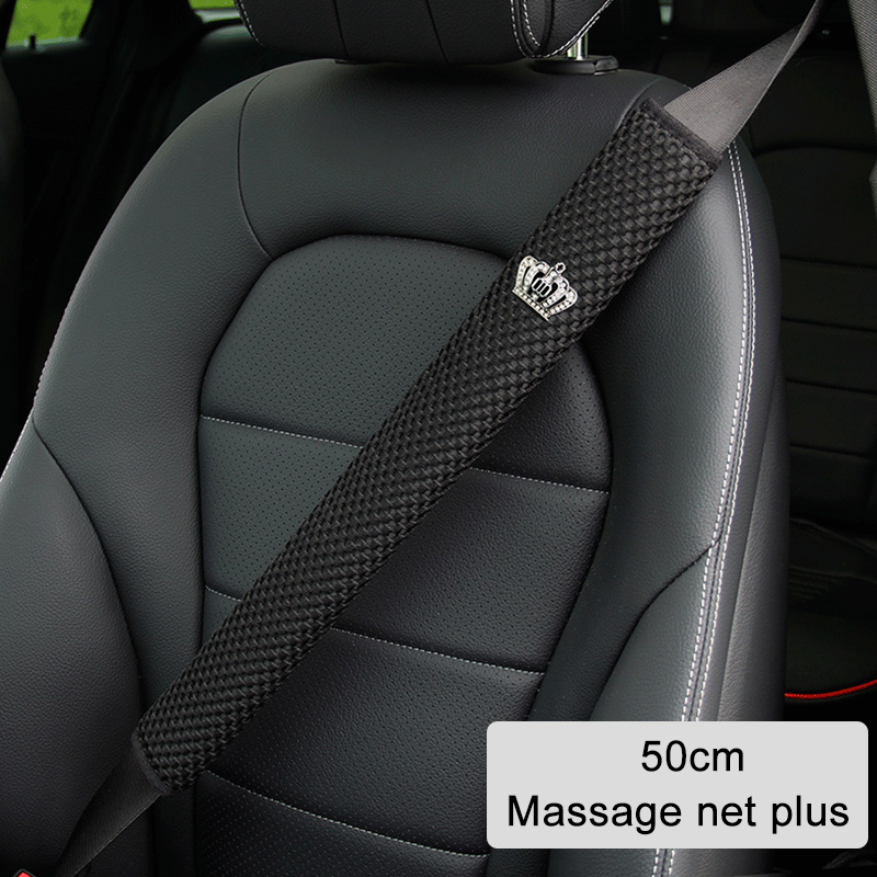 Seat Shoulder Car Belt Guard Four Seasons Padding Pad Massage Net Breathable Car Interior Accessories 23 ddmysmile 30 50 75Cm Smile