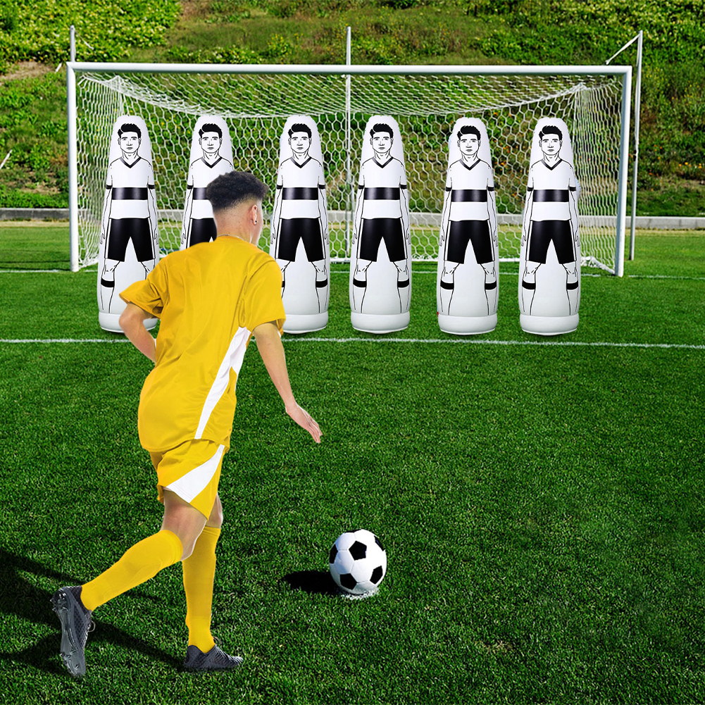 Inflatable Soccer Dummy Goalkeeper Inflatable Punching Bag Standing Boxing Bag for Home Exercise for Children Adults