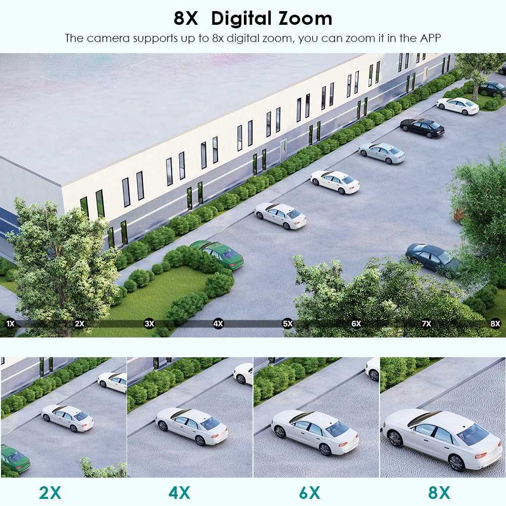 IP Cameras ANBIUX 8MP 4K PTZ IP Camera 8x Zoom Dual-Lens Human Detect CCTV Camera 4MP Outdoor CCTV Wifi Video Surveillance Camera ICSEE APP 24413