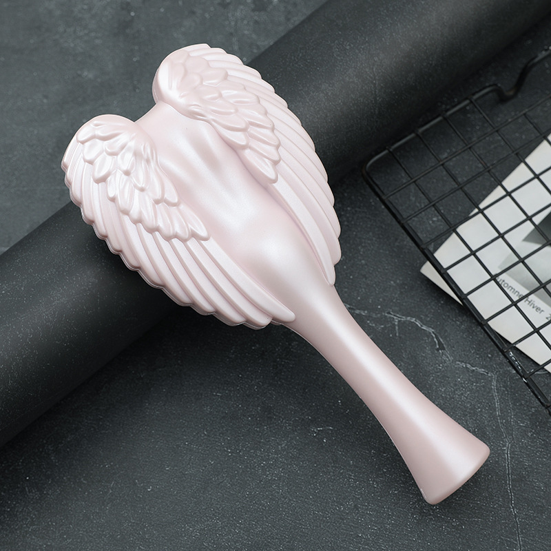 Chic Portable Hair Combing Device Featuring Angel Wings - Perfect for Daily Grooming Needs