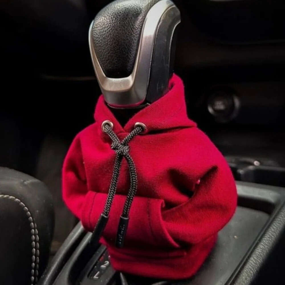 New Hoodie Fashion Sweatshirt Car Shift Knob Decor Manual Gear Handle Collars Change Lever Cover