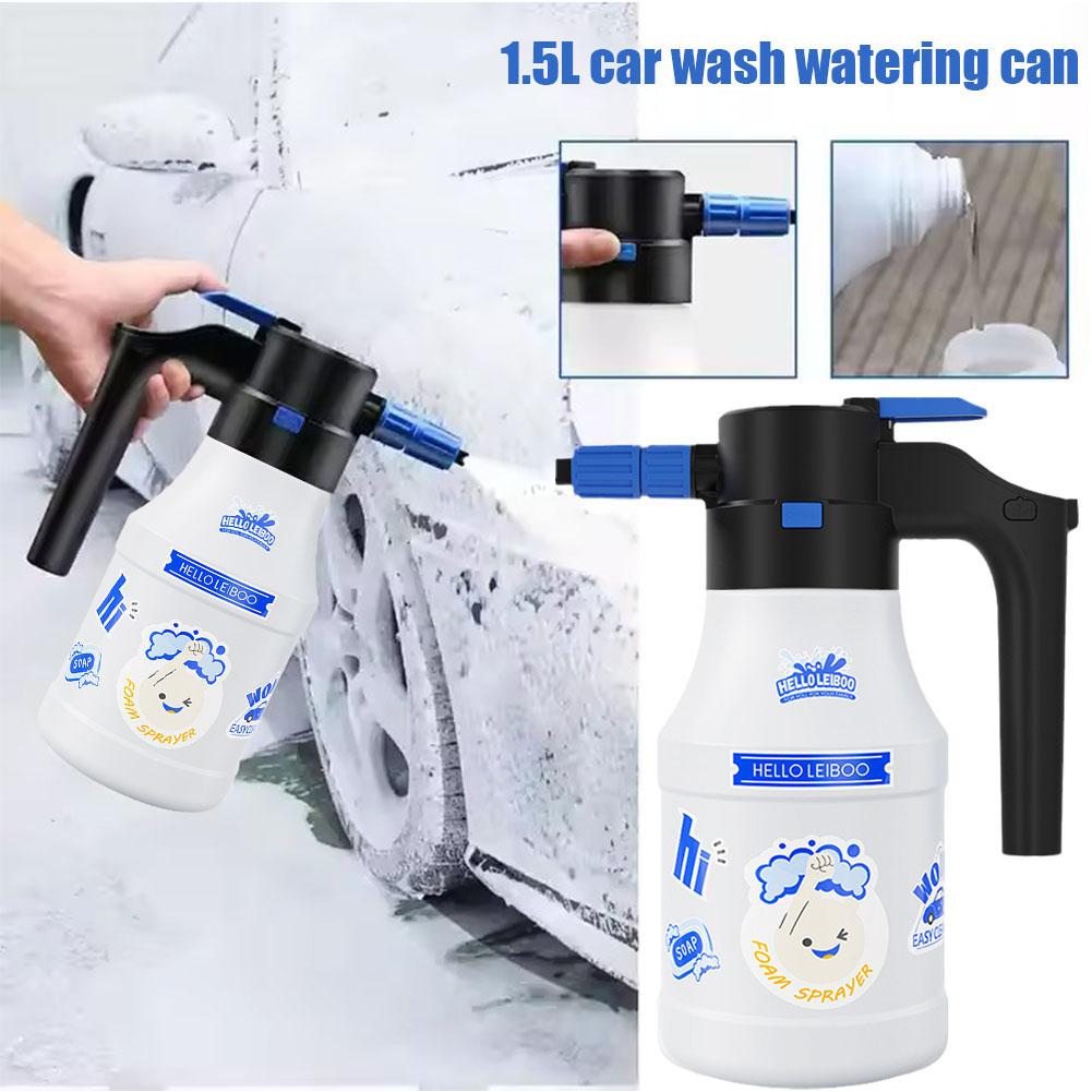 Electric Sprayer 1.5L Foam Foaming Pump Sprayer Car USB Rechargeable Can Foam Watering Sprayer ddmysmile Blaster Snow Home Wash Water D2r0 Smile