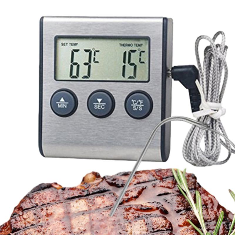 Meat Thermograph 0C to 300C Kitchen Digital Cooking Thermometer Meat Food Temperature for Oven BBQ Grill with Probe Heat Meter