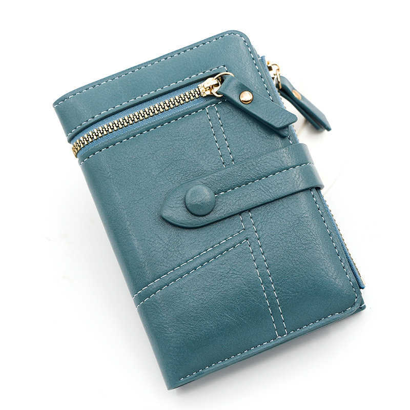 Women Short Wallet Japanese Small PU Leather Wallet Clip Zipper Zero Wallet Off Wallets 241113