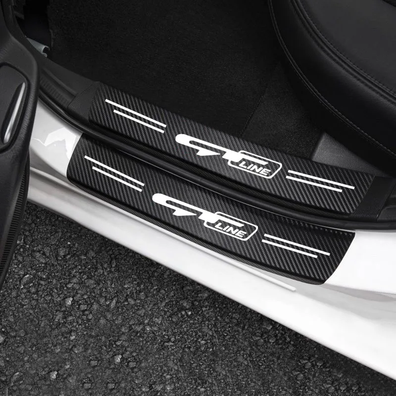 Car Door Sill Stickers Accessories For KIA GT LINE K2 Sportage Stinger Sorento Ceed soul sorento VENGA KX5 K3 K4 K5 Accessories