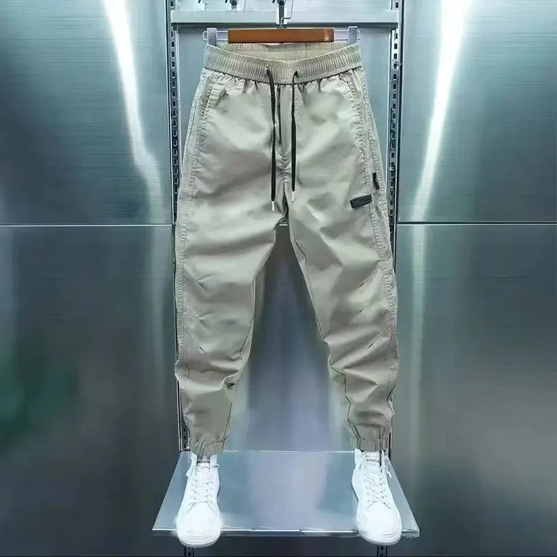 Cotton Joggers cargo pants mens streetwear hip-hop sports pants mens casual harem Trouser summer Harajuku brushed pants mens 241113
