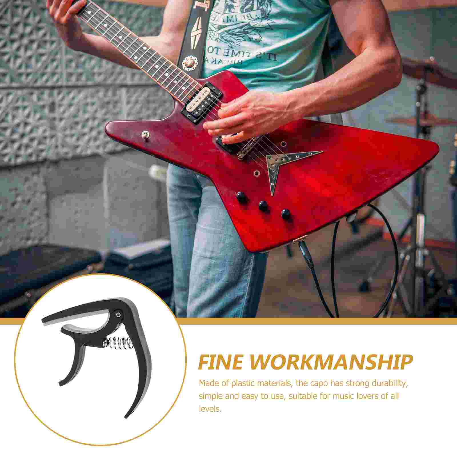 Capo Guitars Guitar Folk Part Clip Ukulele Tuner Classical Capos Plastic For ddmysmile Man Smile