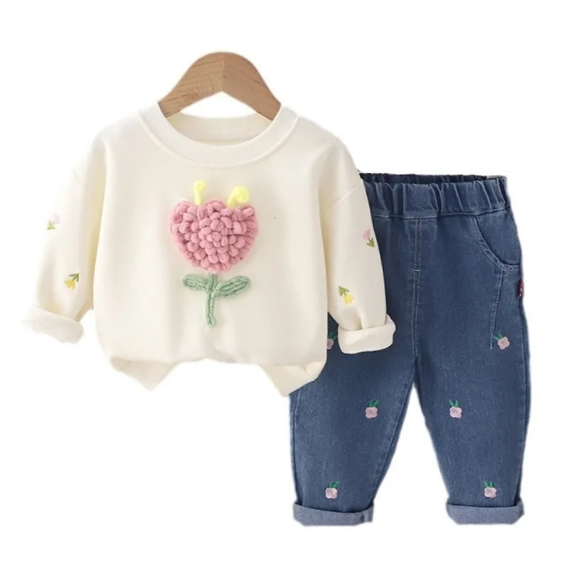 Spring Autumn Baby Girls Clothes Children Boys Casual T-Shirt Pants 2PcsSets Infant Outfits Toddler Costume Kids Tracksuits 240407