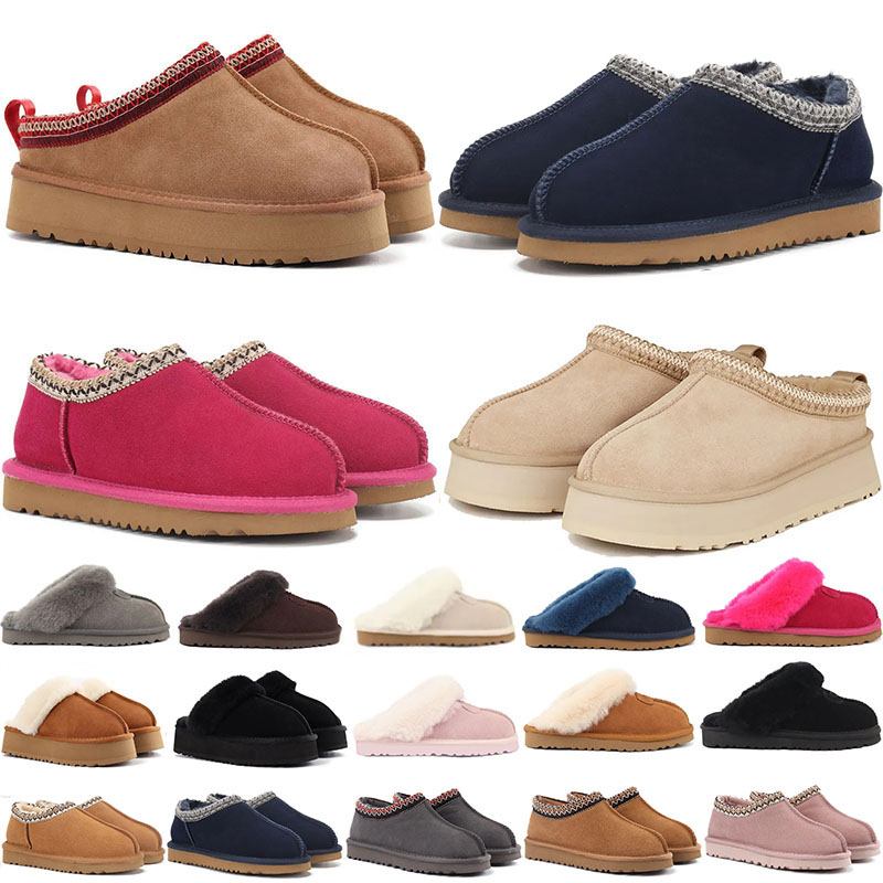 2025 women winter designer slippers slides black soft pink grey navy cold thick bottomed platform sandals shoes size 35-43