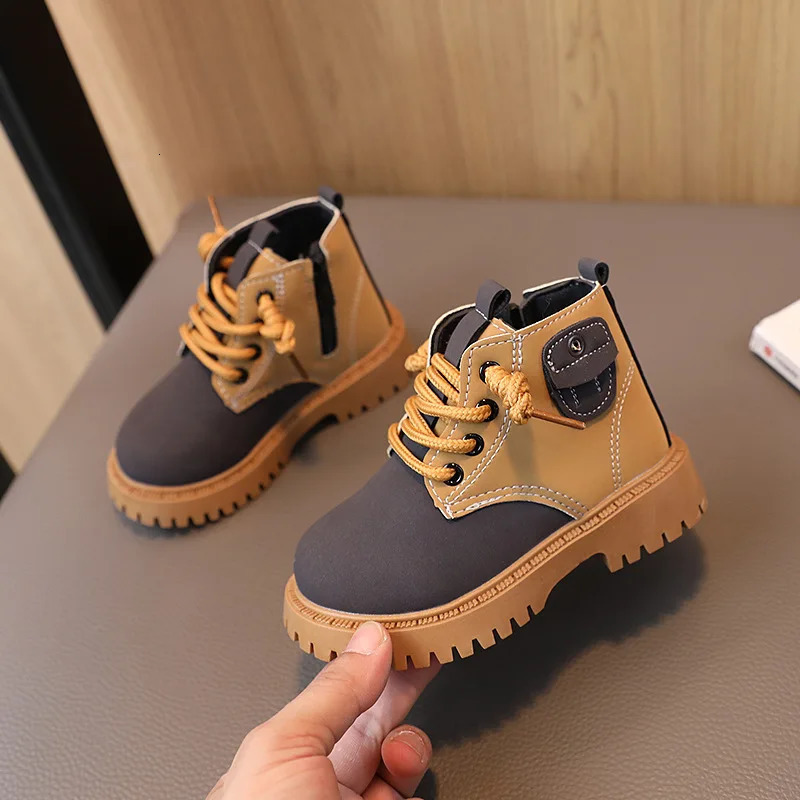 2024 Autumn Winter Baby Boots Toddler Fashion Ankle Kids Shoes Boys Girls Snow Children Soft Nonslip Short Boot 241112