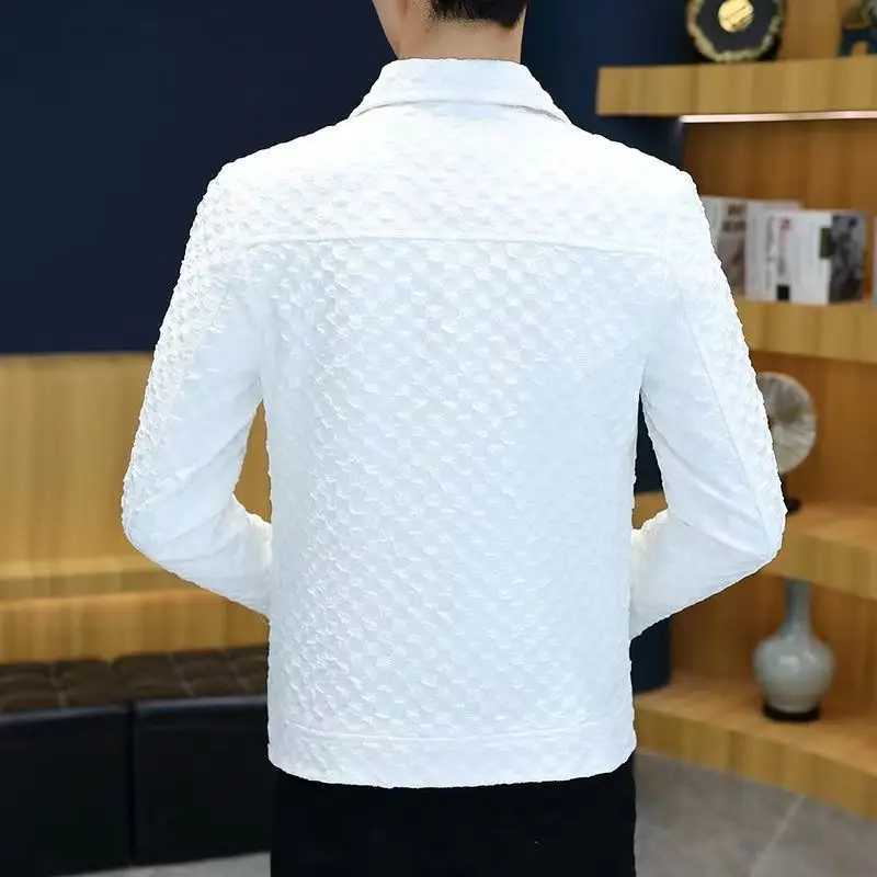 High Quality Mens jacket loose collar spring autumn retro mens jacket casual C jacket solid color loose M jacket T241112