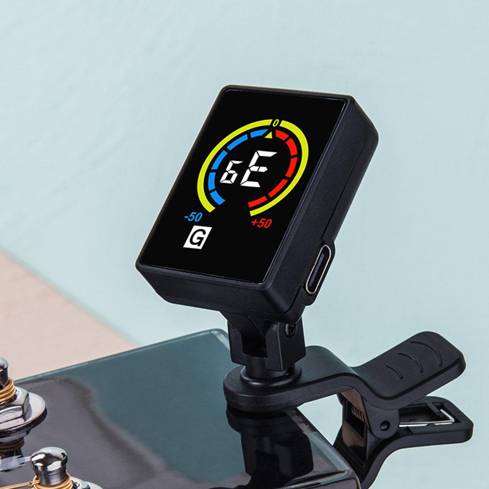 Tuner Headstock Guitar Micro USB Charging Tuner ddmysmile Tuner For Acoustic Electric Guitar Bass Mandolin Banjo Ukelele Accessories Smile