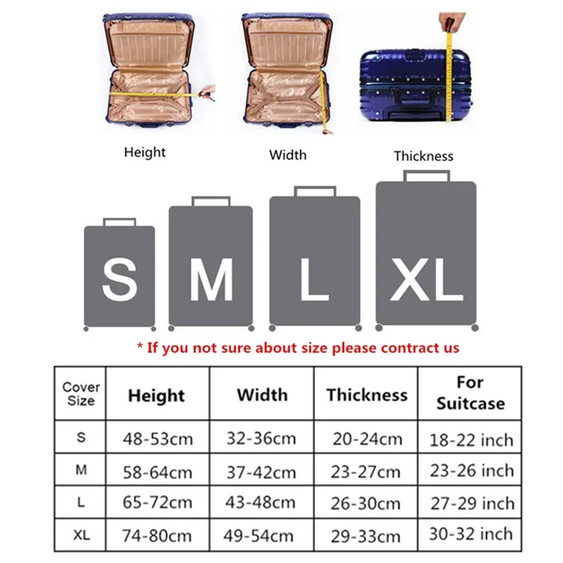 Cover Elastic Thicken Suitcase Washable Lage Protective Sleeve Apply To 18-32inch Travel Necessary Trolley Accessorie Supplie smile