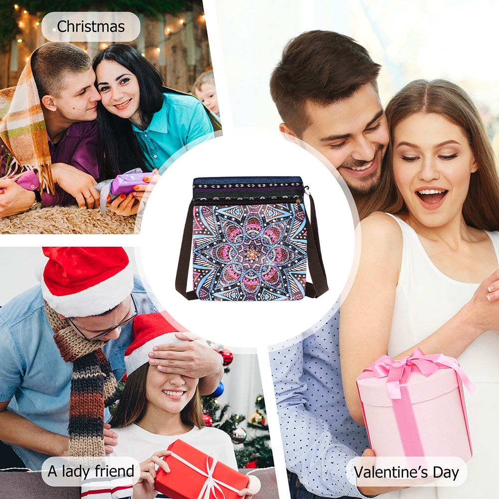 Special Shaped Diamond Painting Handbag Butterfly Diamond Painting Tote Bag Diamond Art Handbag Mandala for Woman Home Organizer