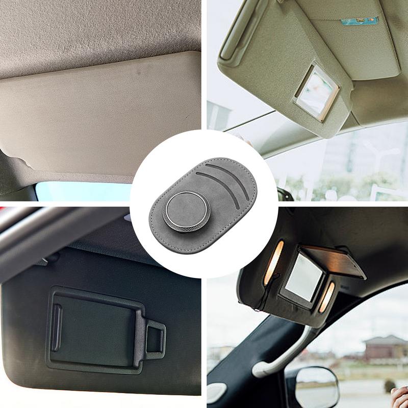For Sunglass Car Holder Eyeglass Hanger For Car Visor Leather Car Glasses ddmysmile Holder Visor Sunglass Holder Storage Organizer Smile