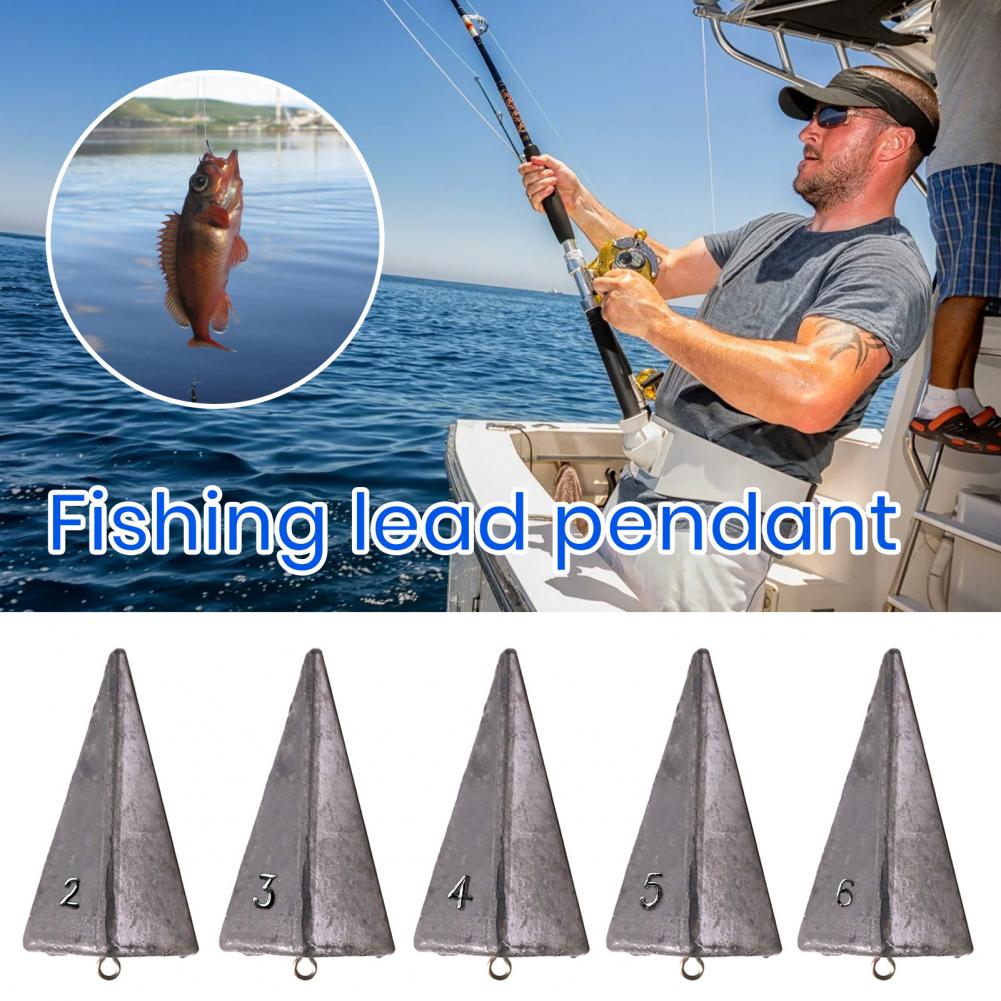 Lead Sinker Fishing Fishing Weight Surf ddmysmile Fishing Triangular Pyramid Sinker Lead Weights Set 2/3/4/5/6Oz For Positioning For Sea Smile