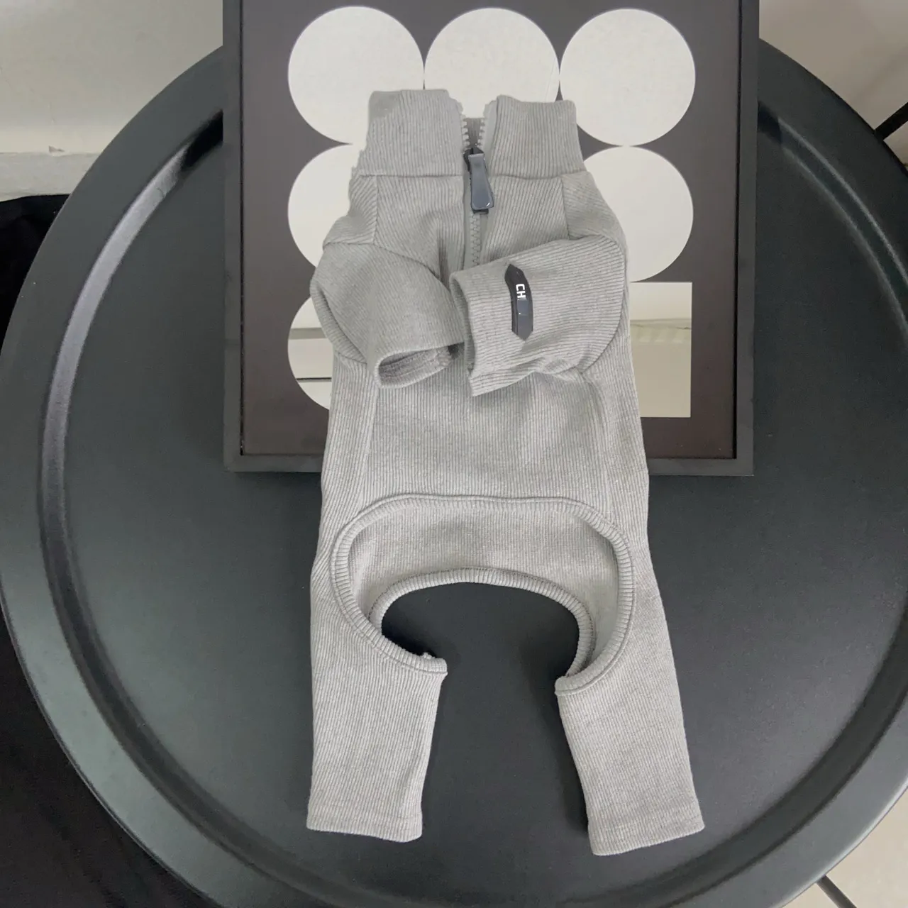 New Designer Onesie Autumn Winter Pet Grey Knitted Sweater Letters Clothes Teddy Bear Classic Small Dog Schnauzer Overalls Wholesale