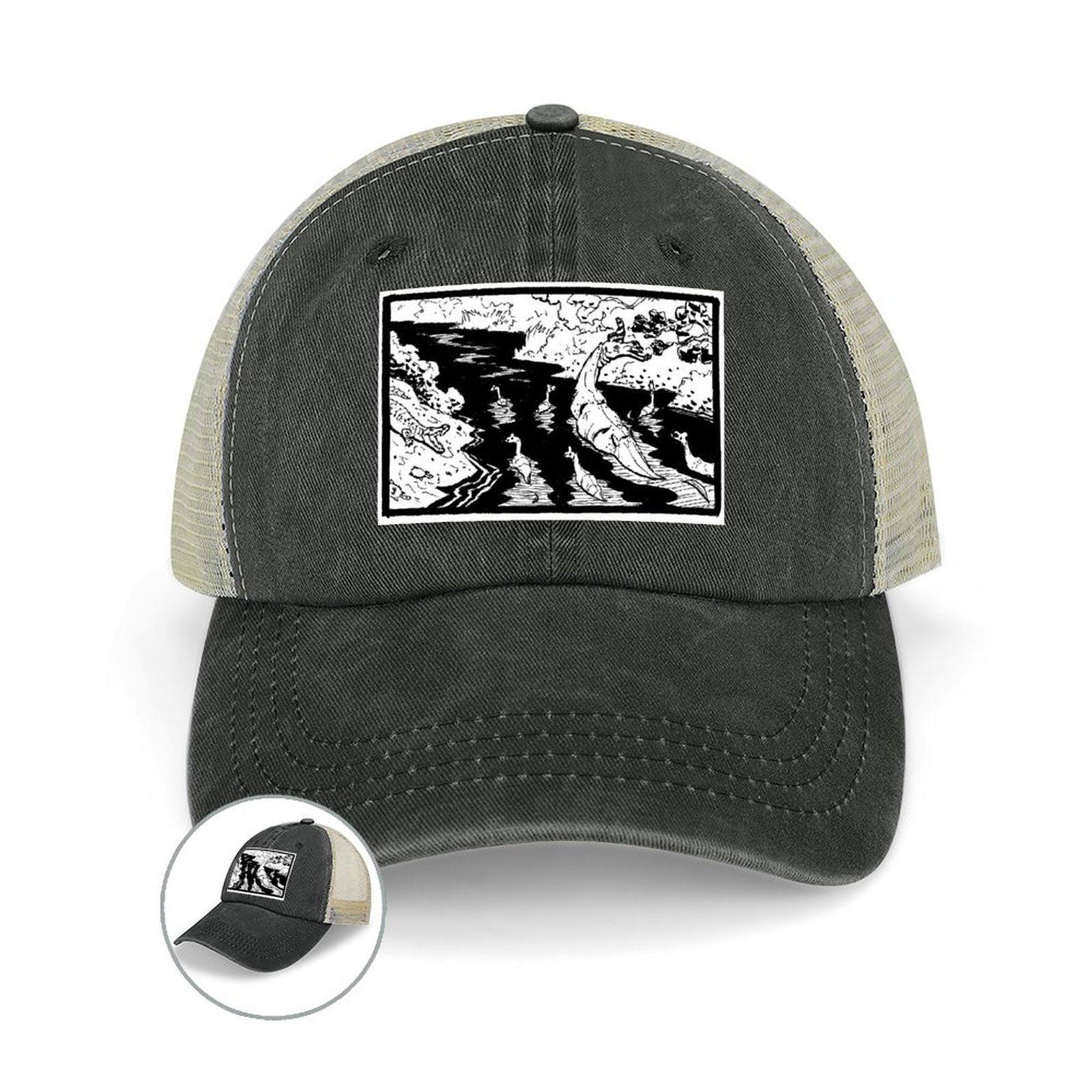 Crystal - 1 Inktober day Cowboy Hat Snapback Cap Visor western Hat fashionable Golf Women Men's smile - - -