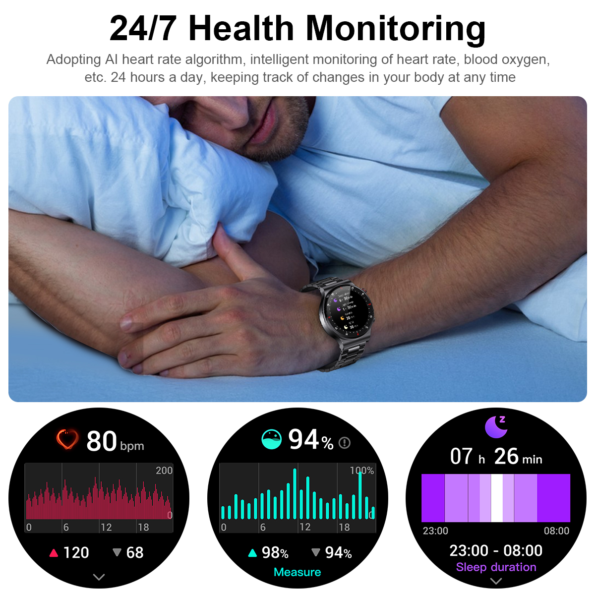 2024 LIGE NFC Watch For Men Bluetooth Call Smart Watch Android iOS Blood Pressure Smartwatch Weather Full Touch Men's Wristwatch 's smile &#