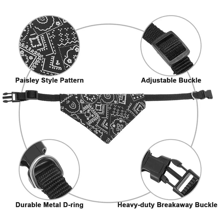 Bandana Scarf Adjustable Dog Bandanas Collar Puppy Cat Neckerchief Pet Accessories for Small Medium Large Dogs d75