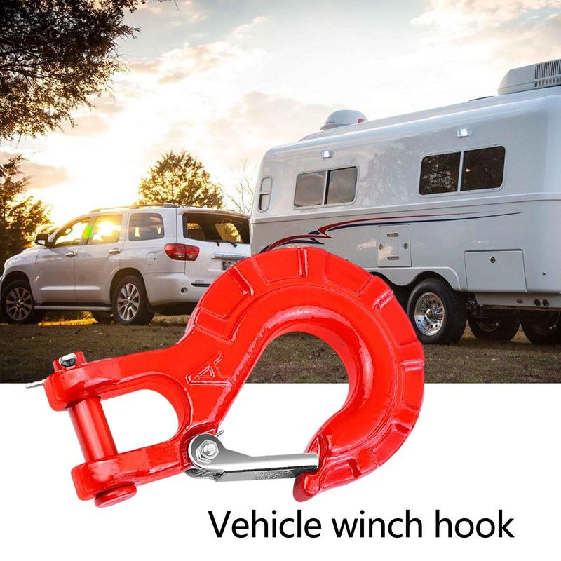 Winch Latch Automobile Rescue Hook Trailer Hook Load Supporting Structure Hook Forged Steel Winch Cable Hook Tractor Hitch tools smile