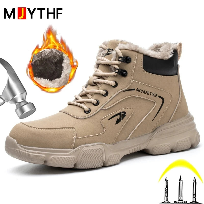 Winter Work Safety Shoes Men Safety Boots Anti-smash Anti-stab Work Shoes Sneakers Steel Toe Shoes Male Work Boot Indestructible 241112