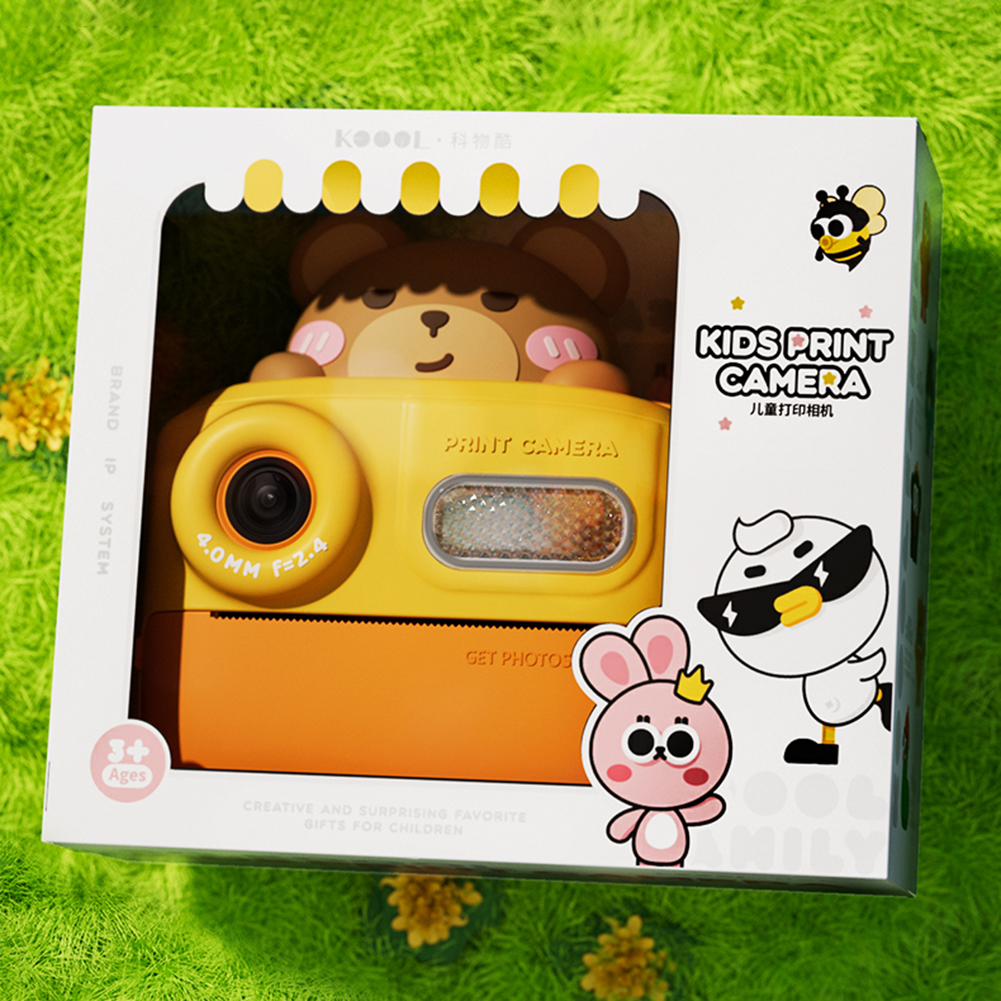48MP Instant Print Camera Kids Video Camera 1080P Child Selfie Camera Toy 2 Inch IPS Screen Toddler Camera Gifts for Boys Girls