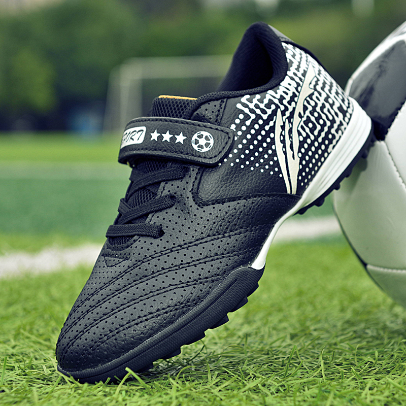 Children's Leather Breathable TF Football Shoes Students Outdoor Anti slip and Wear resistant Sneaker Fashion Trendy Footwear
