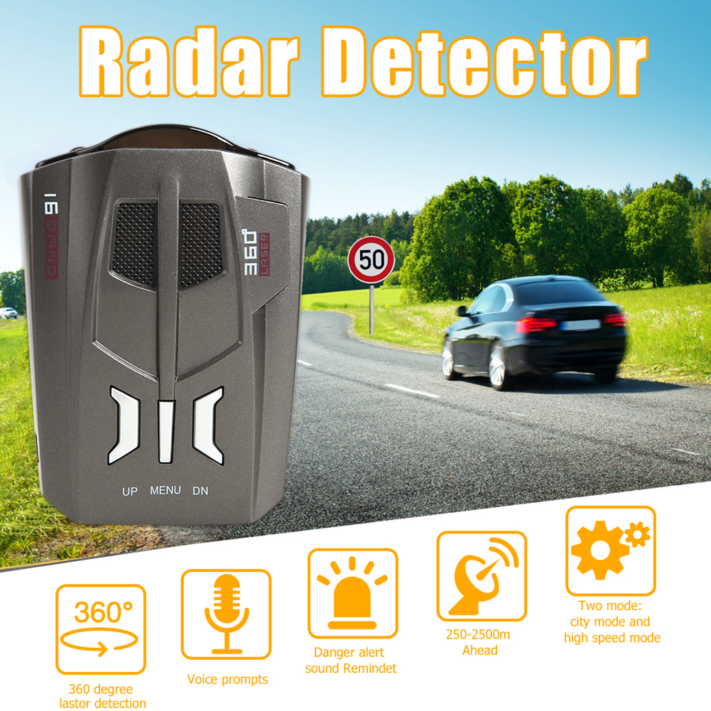 English Russian Human Voice Auto Speed Warning V9 2020 GPS Car Anti Radars Police Speed Car Anti Radar Detector