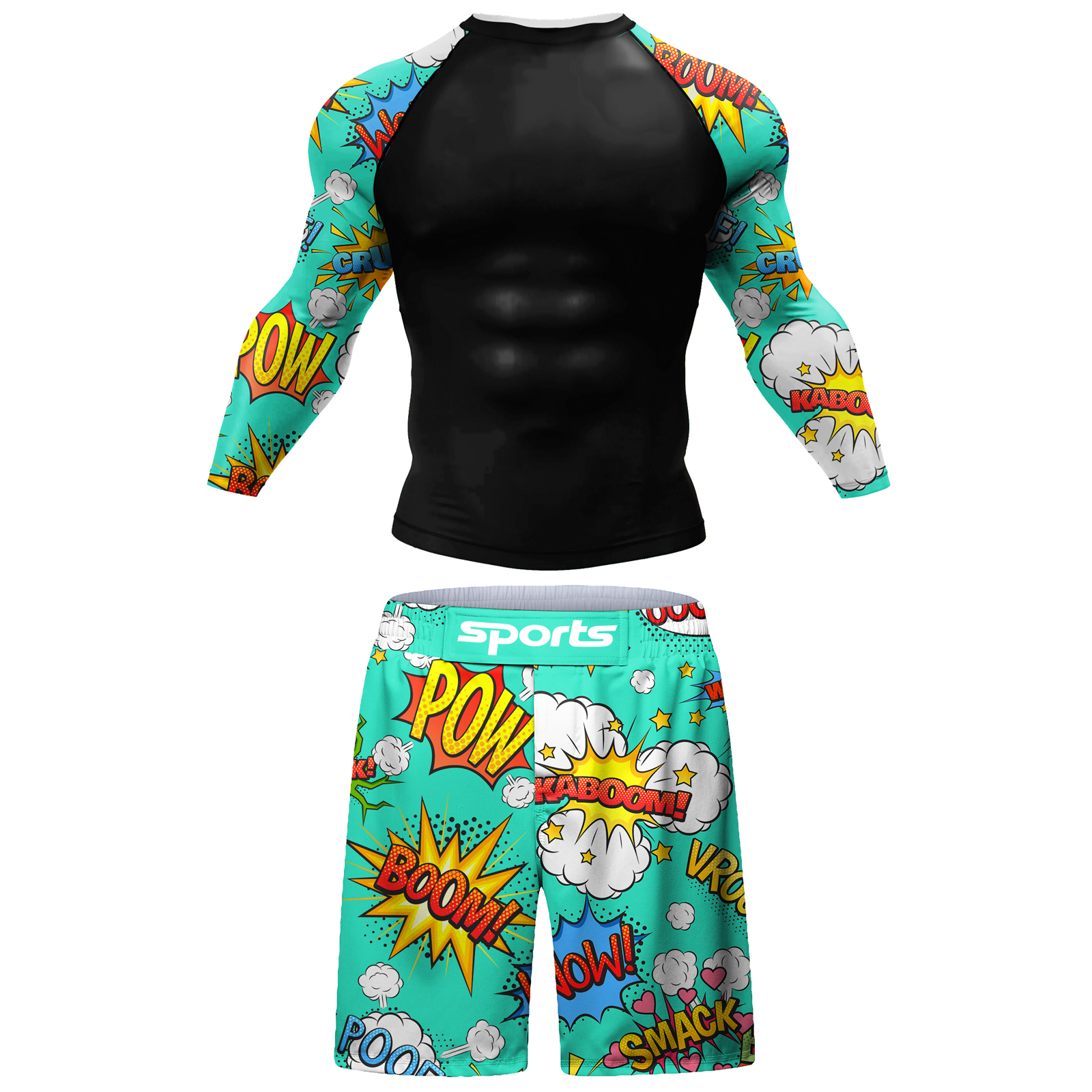 Hot Bjj GI Muay Thai Clothing Boxing Tracksuit Rashguard MMA Jiu jitsu T-shirt+Pants Set Rash Guard Sport Kickboxing Jerseys Kit