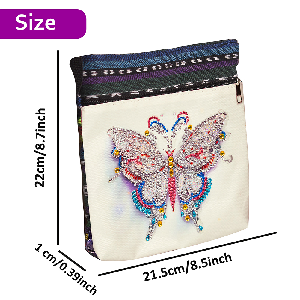 Special Shaped Diamond Painting Handbag Butterfly Diamond Painting Tote Bag Diamond Art Handbag Mandala for Woman Home Organizer