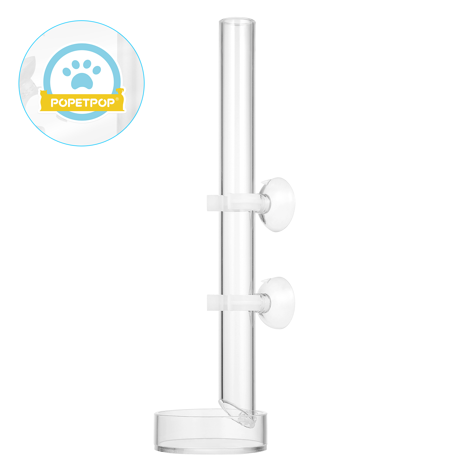 Fish Tunnel for Aquarium Tank with Lid Shrimp Dish Automatic Feeder Bowl Acrylic Feeding Tube Tray