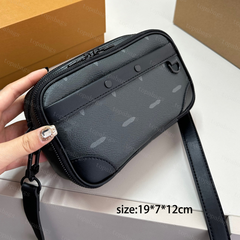 Mens Designer Crossbody Mini Camera Bags Upgrade Genuine Leather Outdoor Trunk Bags Gentleman Fashion Shoulder Bags