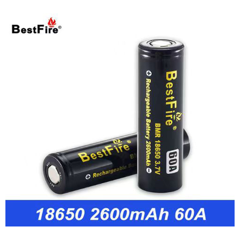 Original BestFire BMR IMR 18650 Battery 2600mAh 60A 2700mAH 50A 3100mAh 3500mAh 40A Capacity Drain Rechargeable Lithium Batteries Black Box Packaging 