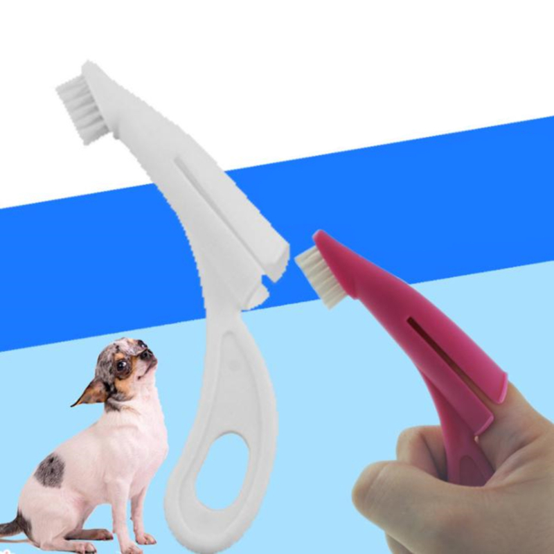 Pet Teeth Cleaning Tool New Soft Bristle Finger Gun Brush Cat Dog Universal Nylon Finger Set Toothbrush Gingiva Protection